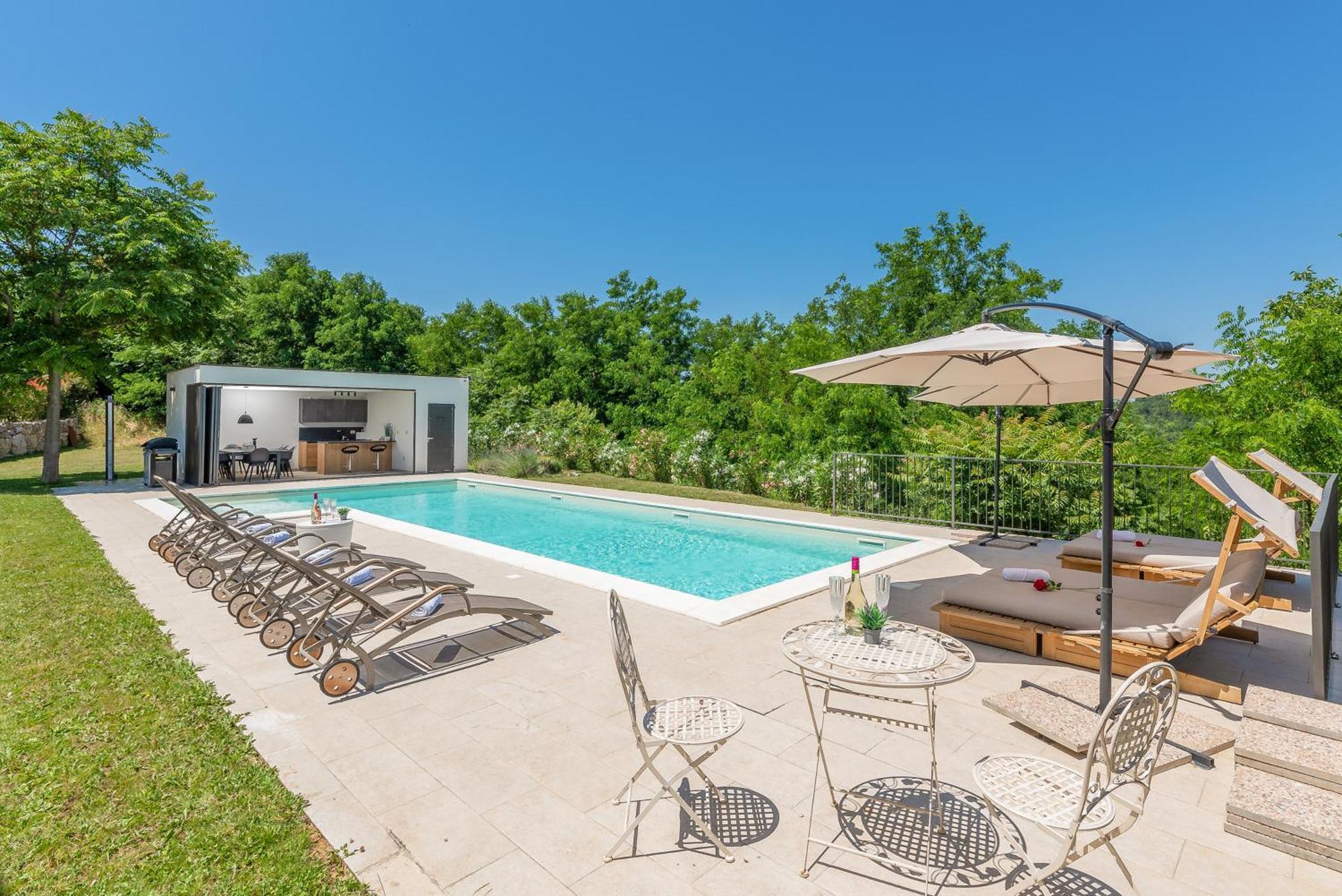 Villas Martincici With Large Pool โกรชน์ยัน ภายนอก รูปภาพ